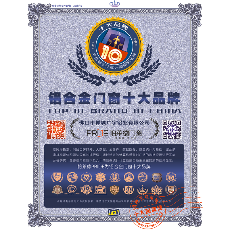 鋁合金门窗十大品牌